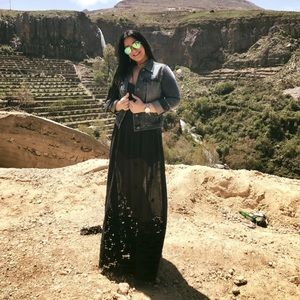 Free People maxi sheer dress